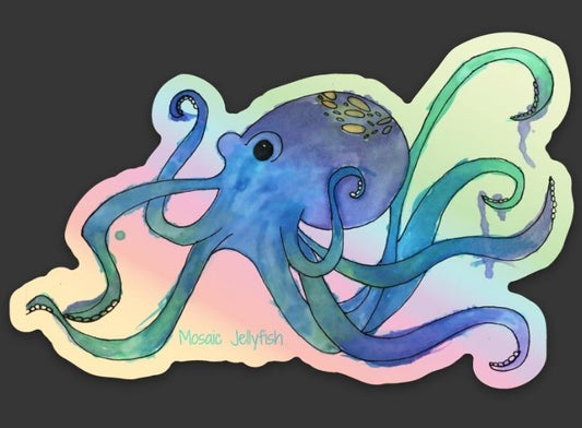 Holographic "Eldoris" Octopus Sticker