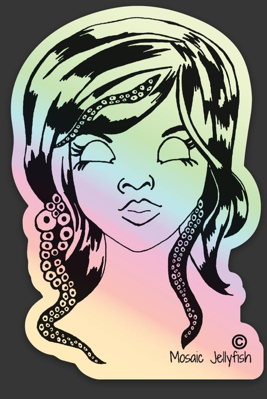 Holographic Siren Sticker