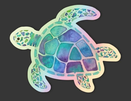 Holographic "Jewel" Turtle Sticker