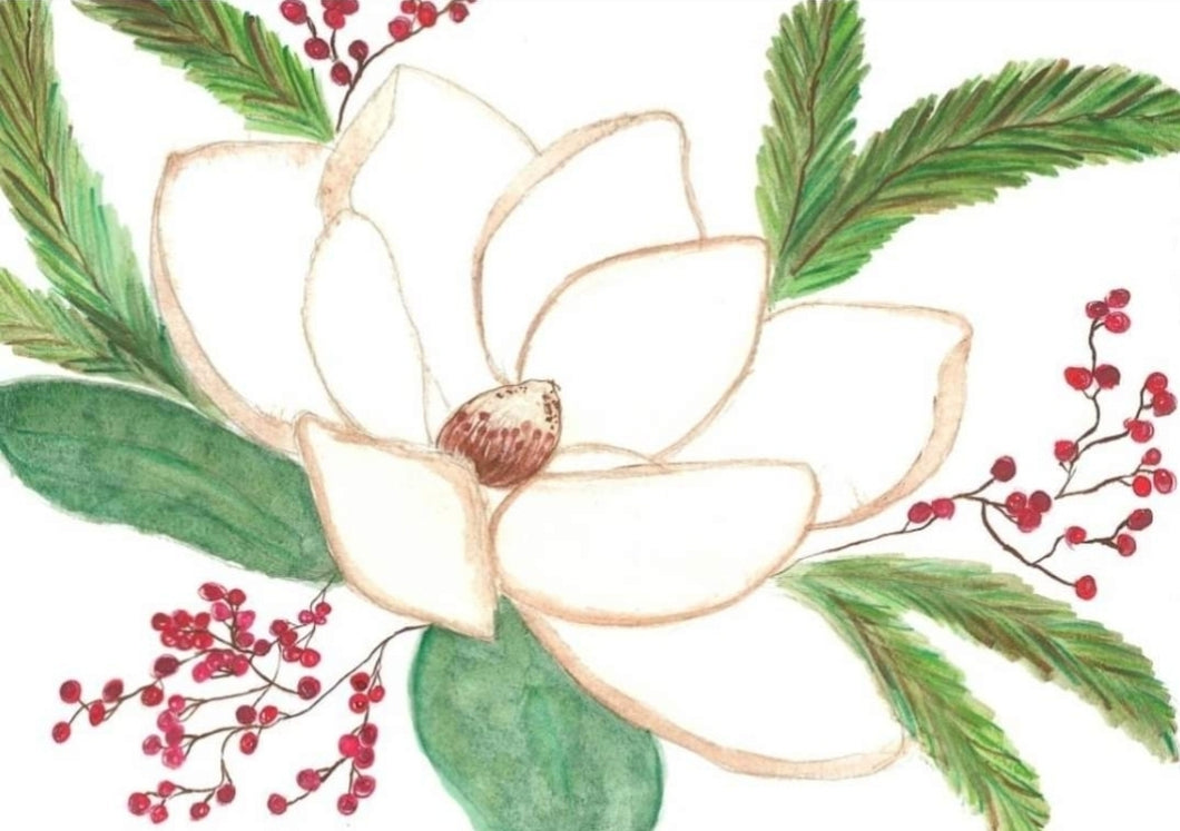 Christmas Magnolia Flower Prints