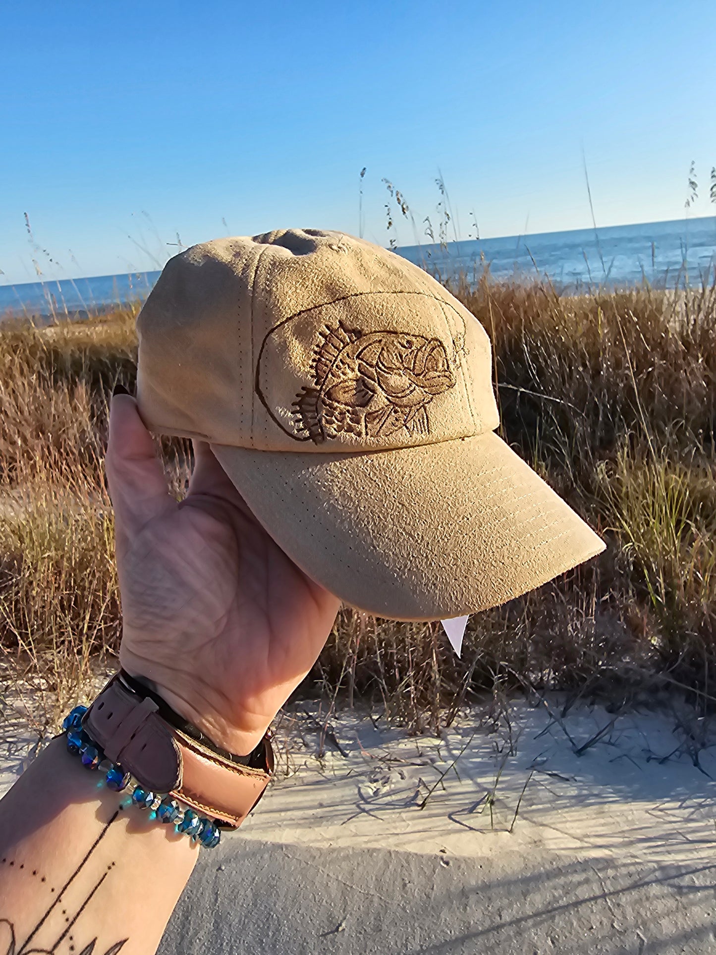 Tackle Box Hand Burned Baseball Cap