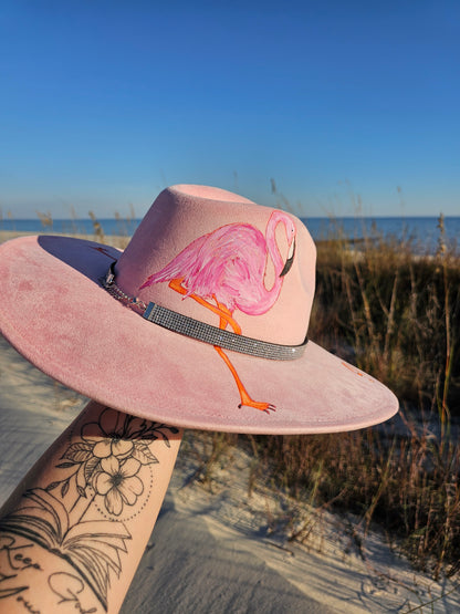 Stand Tall Hand Burned & Painted Wide Brim