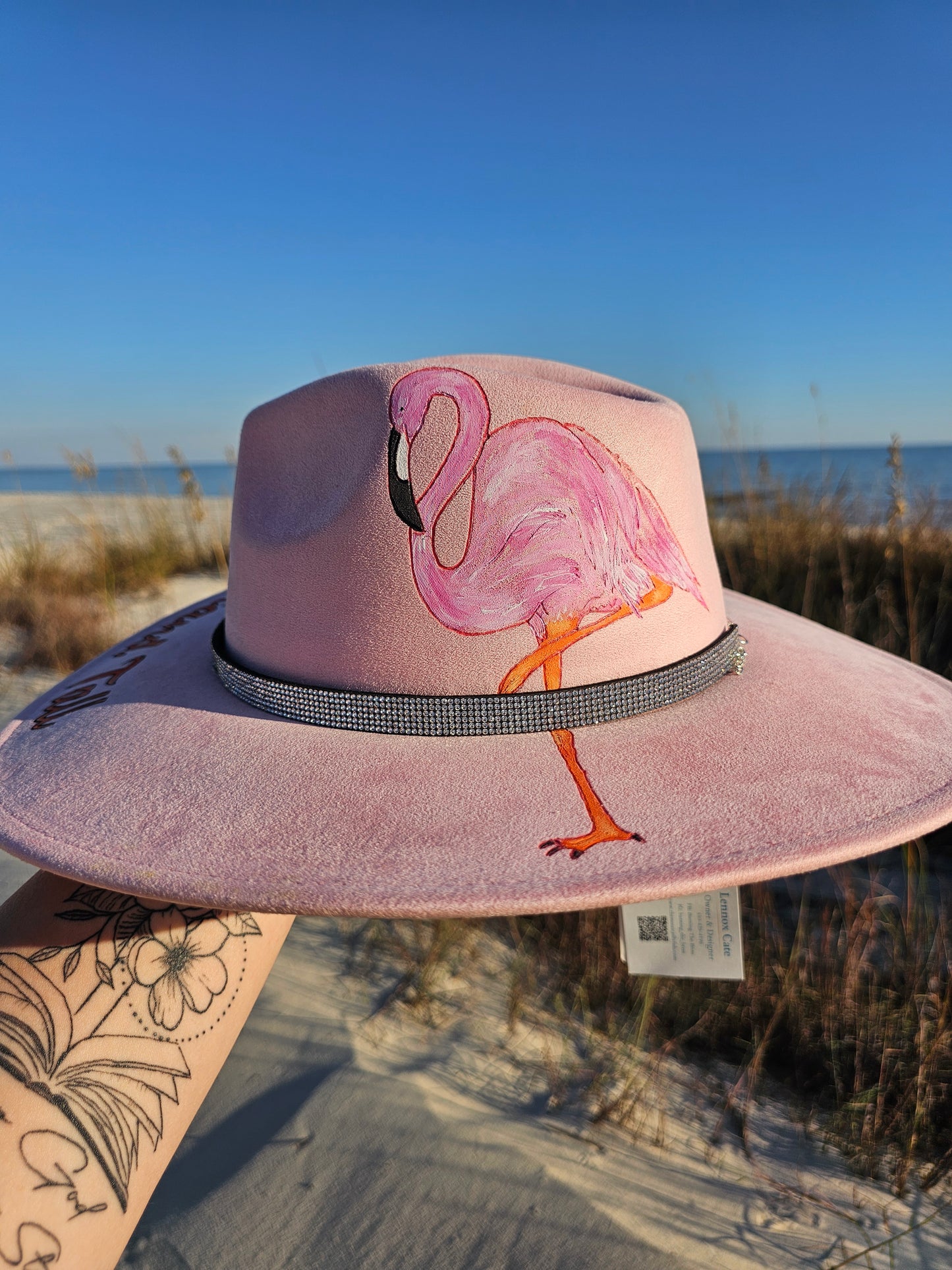 Stand Tall Hand Burned & Painted Wide Brim