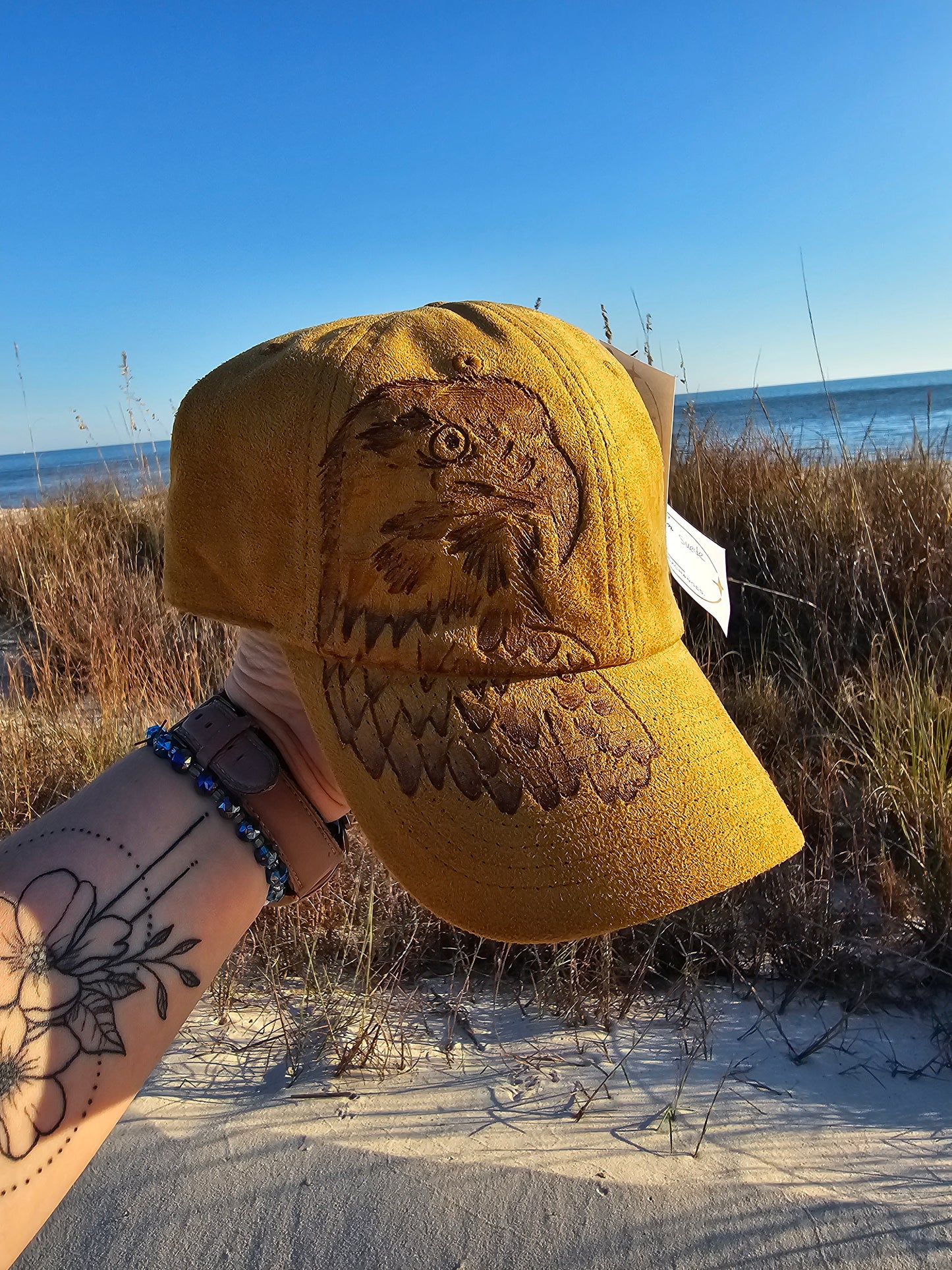 Golden Talon Hand Burned Baseball Cap