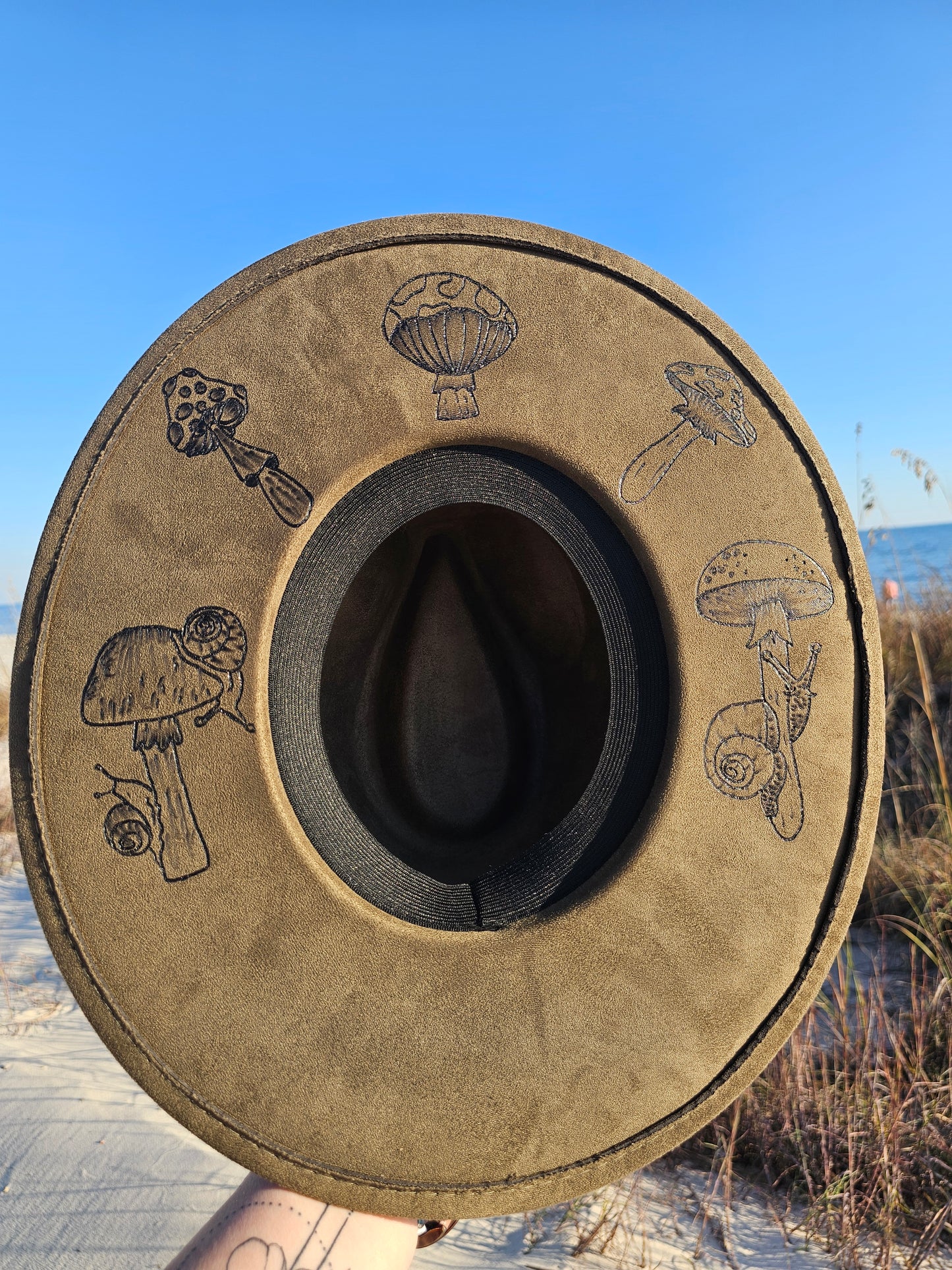 Whimsical Woodlands Hand Burned Wide Brim