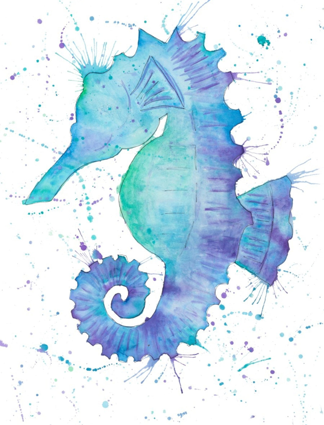 Salty Seahorse Print