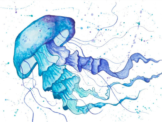 Moon Jellyfish Print